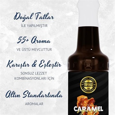 By Tüfekçi Esmer Şeker Aromalı Kahve, Pasta Ve Kokteyl Şurup 750ml Ve Şurup Pompası Avantajlı Set