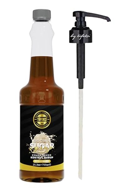 By Tüfekçi Esmer Şeker Aromalı Kahve, Pasta Ve Kokteyl Şurup 750ml Ve Şurup Pompası Avantajlı Set