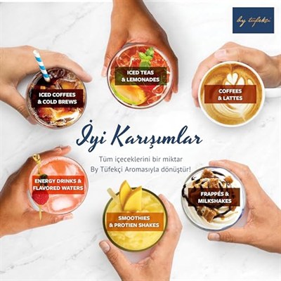 By Tüfekçi Esmer Şeker Aromalı Kahve, Pasta Ve Kokteyl Şurup 750ml Ve Şurup Pompası Avantajlı Set