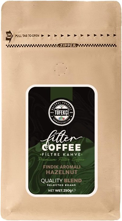 By Tüfekçi Fındıklı Filtre Kahve 250 Gr Valfli Ambalaj
