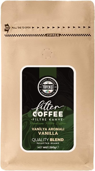 By Tüfekçi Vanilya Filtre Kahve 250 Gr Valfli Ambalaj