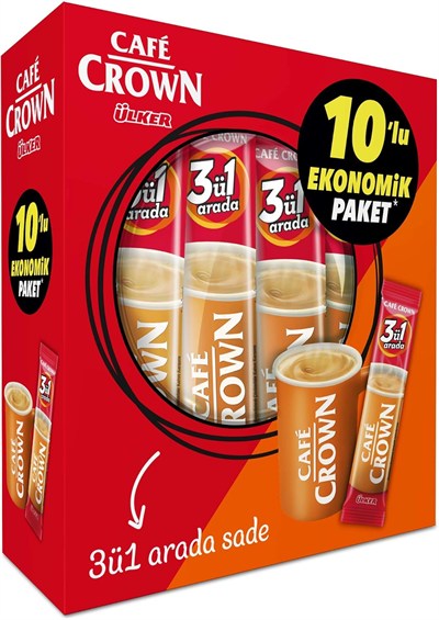 CAFÉ CROWN 3ü 1 Arada Kahve 17.5 Gr x 10 Adet
