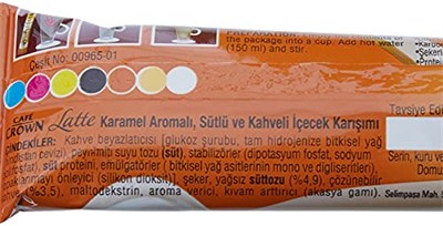 CAFÉ CROWN Latte Karamelli Kahve 17 Gr x 24 Adet