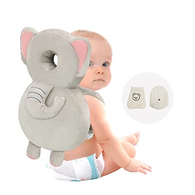 Calody Bebek Kafası Koruyucu Yastık Küçük Çocuk Sırt Çantası, Yeni Yürüyen Bebek için Bebek Güvenlik Ürünleri, Emekleme ve Yürüyüş için Bebek Sırt Koruması (Fil))