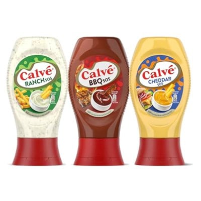Calve 3lü Sos Paketi BBQ Sos 290g x1 + Cheddar Sos 240g x1 + Ranch Sos 245g x1