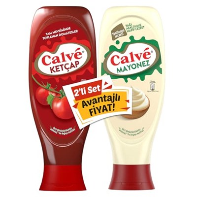 Calve Ketçap 610 g + Mayonez 540 g 2li Set