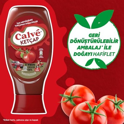 Calve Ketçap Tam Mevsiminde Toplanan Domatesler 610 g/550 ml