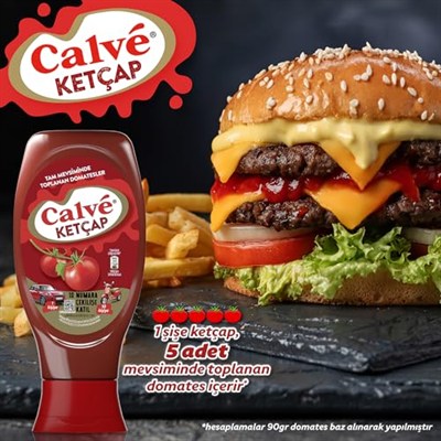 Calve Ketçap Tam Mevsiminde Toplanan Domatesler 610 g/550 ml