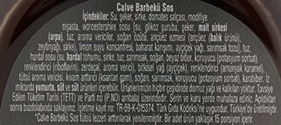 Calve Sos Barbekü 290 g