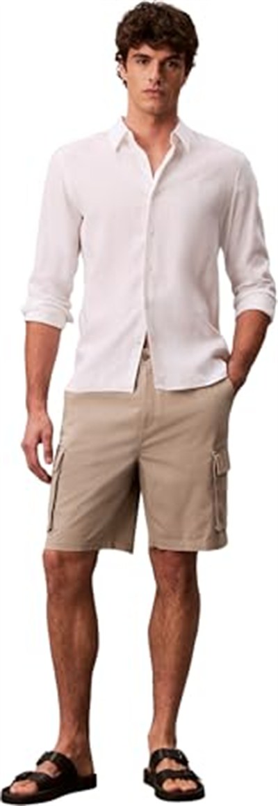 Calvin Klein 9 IN COTTON PULL ON CARGO SHORT Şort Erkek