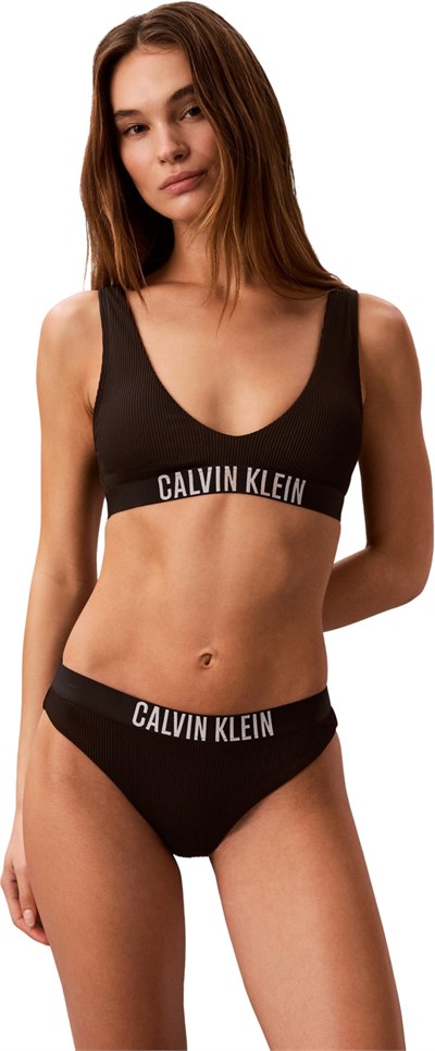 CALVIN KLEIN CALVIN KLEIN Kadın Marka Logolu Elastik Bel Bantlı Siyah Bikini Altı LV00Q61240 UB1 - Seçenekler: X-Small, Small, Medium, Large
