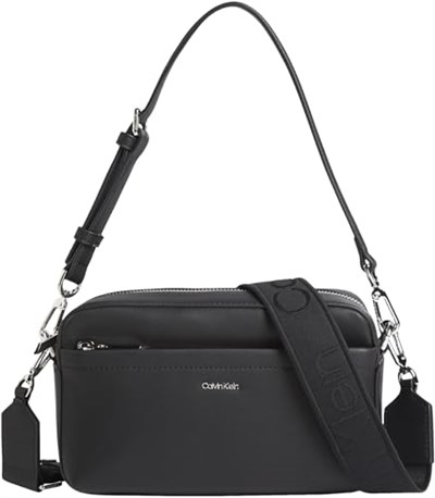 Calvin Klein CK MUST DBL STRAPS CAMERA BAG W Kadın Çanta, Siyah, Tek Beden