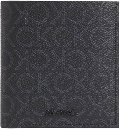 Calvin Klein CK MUST MONO COMP TRIFOLD W COIN Erkek Cüzdan, Siyah, Tek Beden