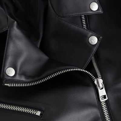 Calvin Klein CLASSIC FAUX LEATHER BIKER Deri Ceket Kadın