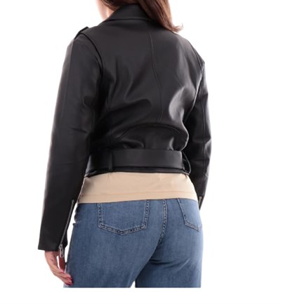 Calvin Klein CLASSIC FAUX LEATHER BIKER Deri Ceket Kadın