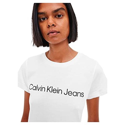 Calvin Klein CORE INSTIT LOGO SLIM FIT TEE Tişört Kadın