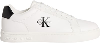 Calvin Klein Deri Bağlamalı Düz Taban Yuvarlak Burun Ck Desenli Sneaker, CLASSIC CUPSOLE MONO LTH