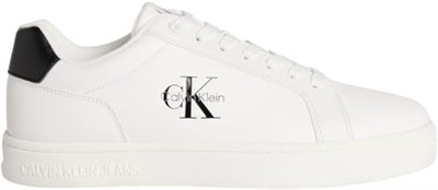Calvin Klein Deri Bağlamalı Düz Taban Yuvarlak Burun Ck Desenli Sneaker, CLASSIC CUPSOLE MONO LTH