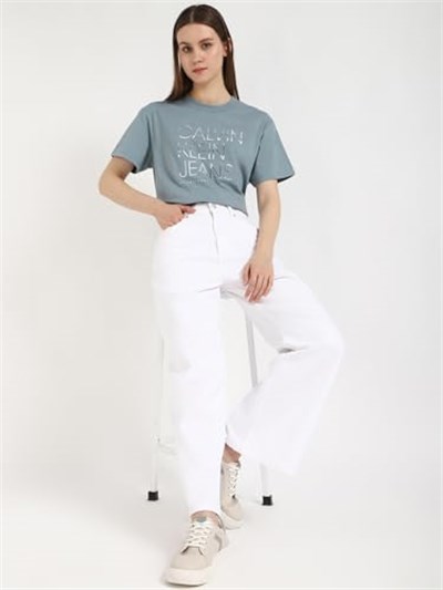 Calvin Klein EMBROIDERED INSTITUTIONAL TEE Tişört Kadın