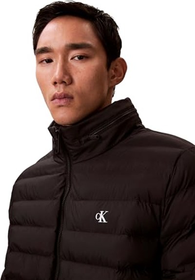 Calvin Klein Erkek Ceket Ls Nylon Lt Wt Hooded Fz Puffer