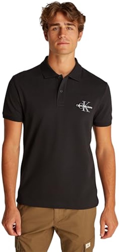 Calvin Klein Erkek Kısa Kollu Polo Tişört Monologo Polo
