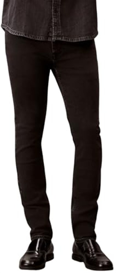 Calvin Klein Erkek Skinny CK Essential Black Jean R Jeans W36/L32