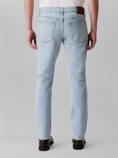 Calvin Klein Erkek Slim Marbled Beacon Jean Regen Jeans