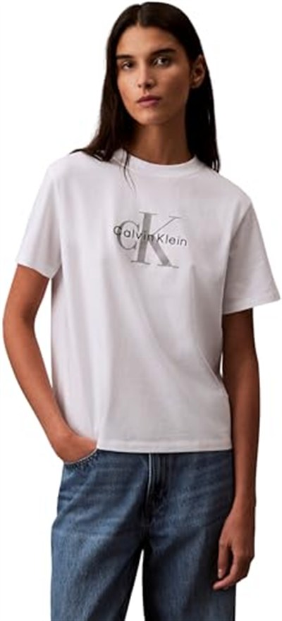 Calvin Klein HERO SS CLASSIC MONOLOGO CNECK T Tişört Kadın