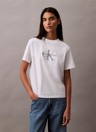 Calvin Klein HERO SS CLASSIC MONOLOGO CNECK T Tişört Kadın