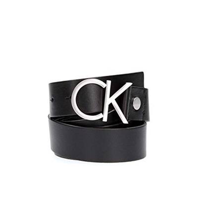 Calvin Klein Kadın CK ADJ.LOGO BELT 3.5CM Kemer BLACK 75