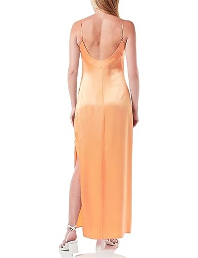 Calvin Klein Logo Strap Midi Slip Dress Elbise Kadın
