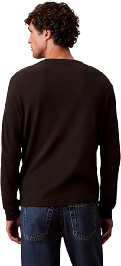 Calvin Klein LS WAFFLE BADGE CREWNK TEE Sweatshirt Erkek