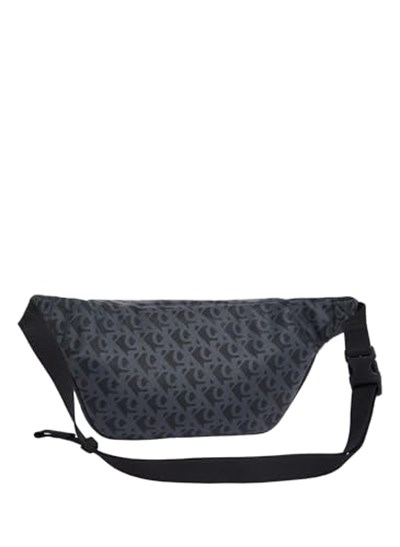 Calvin Klein MATTE AOP SQ WAISTBAG 38 Erkek Çanta, Siyah, Tek Beden