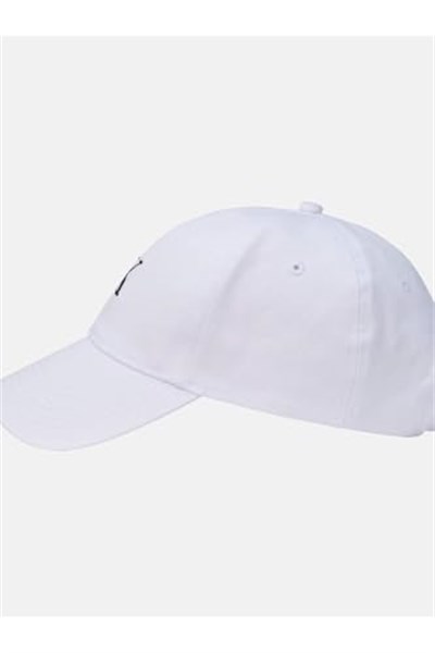 Calvin Klein Monogram Embroıdery Baseball Cap, Beyaz
