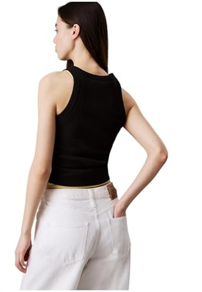 Calvin Klein MONOLOGO RIB TANK TOP Tişört Kadın