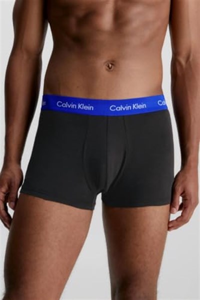 Calvin Klein Paket 3 Boxer Erkek Tripack CK Ürün UU2664G Low Rise Trunk, H4X B.ptm Gry, spc blu, vprs Gry WBS, S, H4x B.ptm Gry, Spc Blu, Vprs Gry Wbs, S