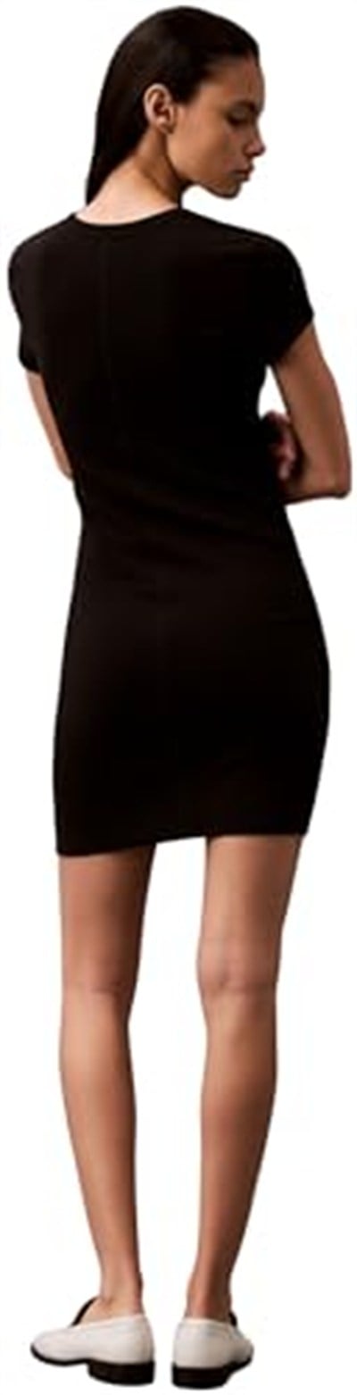 Calvin Klein SS CTN CONTOUR 1X1 RIB SS MINI D Elbise Kadın