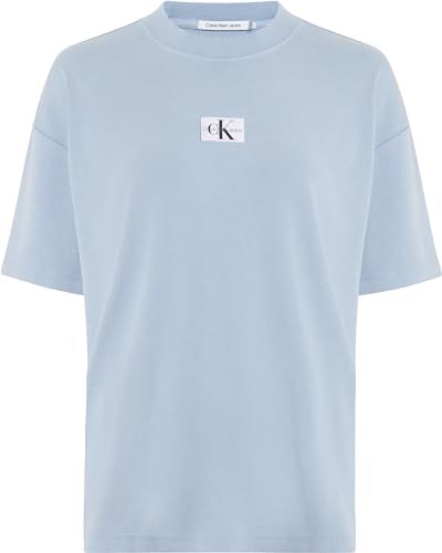 Calvin Klein WASHED RIB LABEL BOYFRIEND TEE T-shirt Kadın