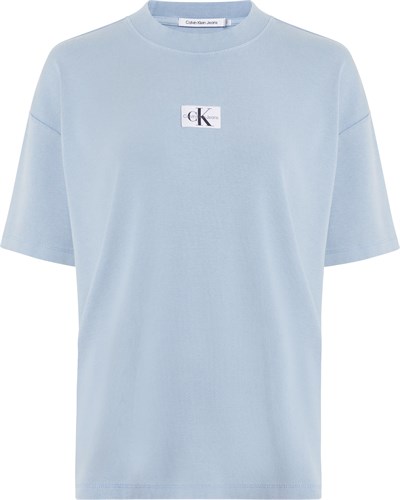 Calvin Klein WASHED RIB LABEL BOYFRIEND TEE T-shirt Kadın