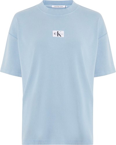 Calvin Klein WASHED RIB LABEL BOYFRIEND TEE T-shirt Kadın