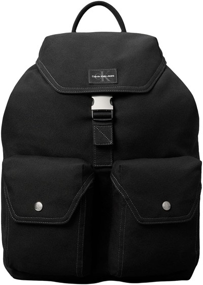 Calvin Klein WORKWEAR FLAP BACKPACK 43 Erkek Sırt Çantası, Siyah, Tek Beden