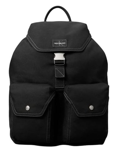 Calvin Klein WORKWEAR FLAP BACKPACK 43 Erkek Sırt Çantası, Siyah, Tek Beden