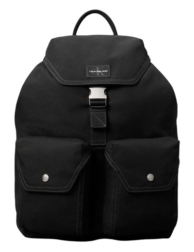 Calvin Klein WORKWEAR FLAP BACKPACK 43 Erkek Sırt Çantası, Siyah, Tek Beden