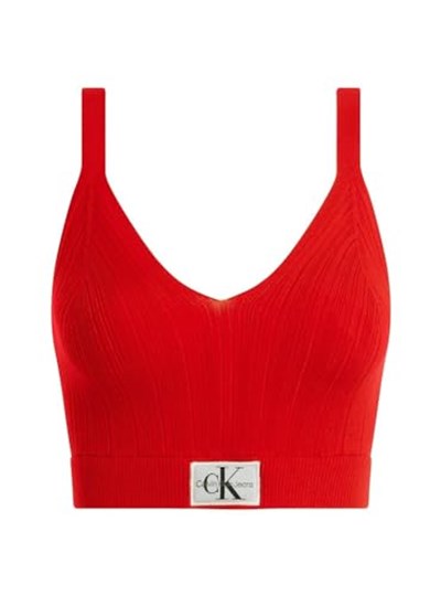 Calvin Klein WOVEN LABEL SWEATER BRALETTE Kazak Kadın