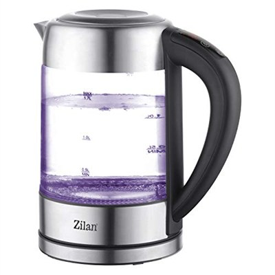 Cam su ısıtıcısı 1,7 litre | %100 BPA içermez | 2200 Watt | Renk değişimli LED aydınlatma | Paslanmaz çelik | Çaydanlık | Sıcak tutma fonksiyonu | Sıcaklık ayarı (60°C-100°C)