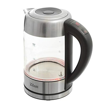 Cam su ısıtıcısı 1,7 litre | %100 BPA içermez | 2200 Watt | Renk değişimli LED aydınlatma | Paslanmaz çelik | Çaydanlık | Sıcak tutma fonksiyonu | Sıcaklık ayarı (60°C-100°C)
