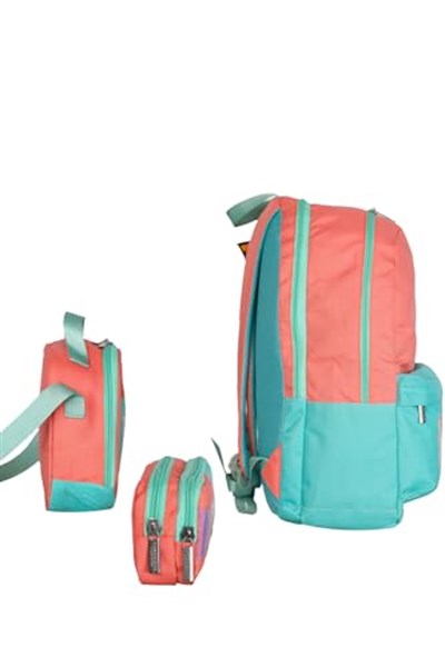 Cambridge Polo Club Be Happy Çift Ana Bölmeli Unisex Çocuk İlkokul Çanta Set, Tek Ebat, CPO4125, PUDRA, üniseks-çocuk