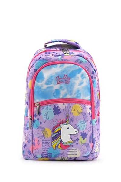 Cambridge Polo Club Unicorn Tek Ana Bölmeli Kız Çocuk İlkokul Çantası Mor, Standart, CPO4057, Mor Unicorn, kız-çocuk