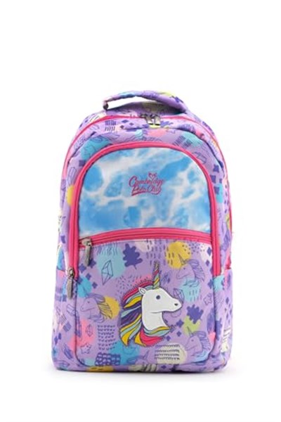 Cambridge Polo Club Unicorn Tek Ana Bölmeli Kız Çocuk İlkokul Çantası Mor, Standart, CPO4057, Mor Unicorn, kız-çocuk
