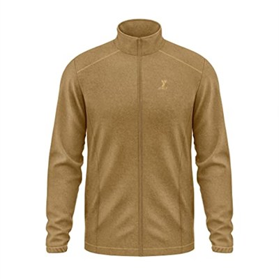 Camel Tam Fermuarlı Unisex Polar